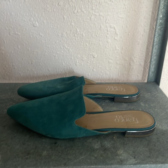Franco Sarto Teal Suede Flats - Picture 7 of 10